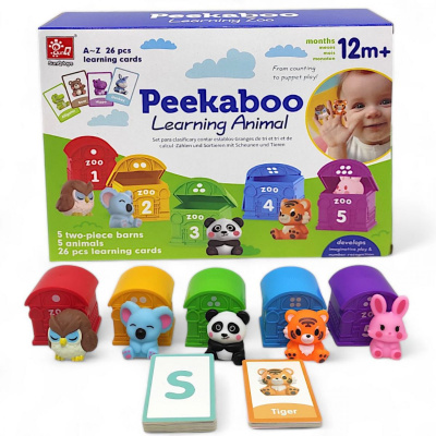 Логічна гра Pekaboo. Будиночки з тваринками, вид 1 SunQ toys SQ22003-2