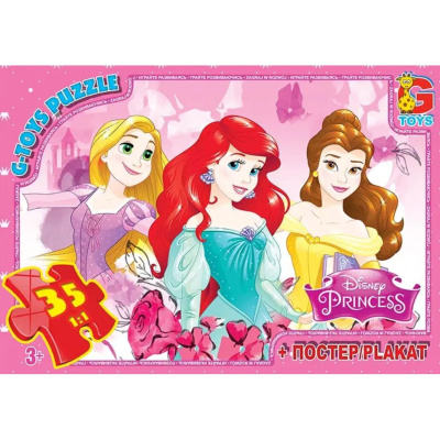 Пазли Принцеси Дісней + постер, 35 елем. Gtoys PD90