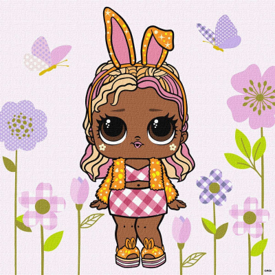 Картина за номерами L. O. L. Surprise! Spring Bling BossBunny 40х40 см Ідейка KHO1103