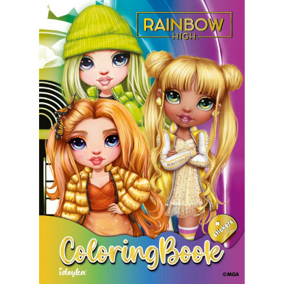 Книжка-розмальовка зі стікерами Rainbow Ідейка LCB10