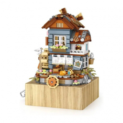 Конструктор Млин mini, 13 см, музичний, 799 деталей Loz 1239