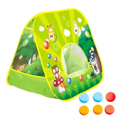 Намет-мішень, кульки для гри,  86 х 60 х 70 см, у сумці (салатовий) XINZE MR1262