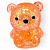 Антистрес, жуйка-тягучка Ведмедик 5 см (помаранчевий) MIC KA-23-1969