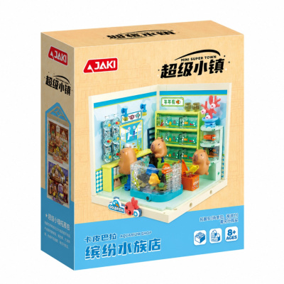 Дитячий конструктор "Акваріумна крамничка капібар" JAKI FK023 серії "Mini Super Town" 305 деталей