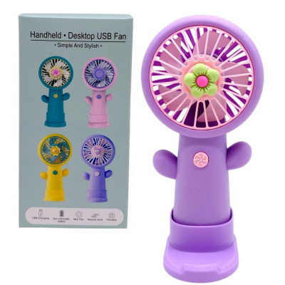 Вентилятор (вбудований акумулятор, USB кабель), ЗЕЛЕНА серединка MIC Q168A