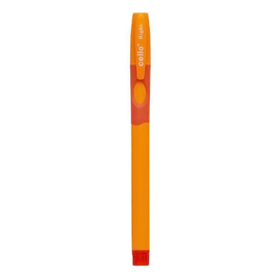 Ручка масляна "Fine Top" CL1361R-50(Blue) синя 0,7 мм, тренажер правша Помаранчевий