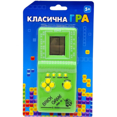 Електронна гра Тетріс 6,5*2*14,5 см (ЗЕЛЕНИЙ) MIC 725-60