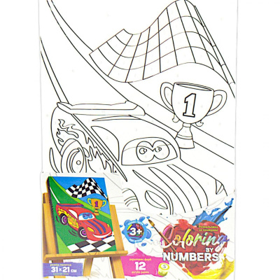 Картина по номерах дитяча Авто 21х31 см Dankotoys CBN-02-01,02,03,04...10