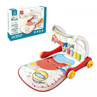 Каталка ігр.центр Перші кроки 2в1 з килимком батар.муз.світ.кор.53*13*37 см. XI NUO XING TOYS 982