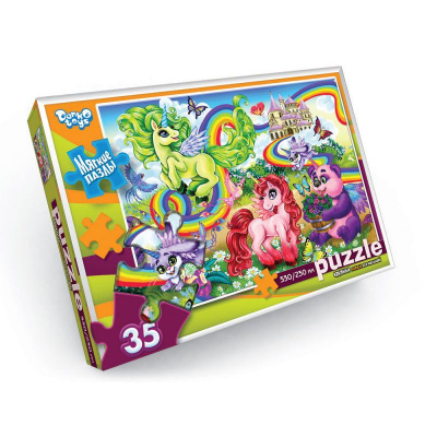 Пазли Єдиноріжки (35 елементів), вид 3 Dankotoys S35-10-01,02,03,04...16