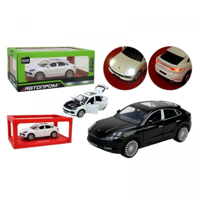 Машина мет. 1:24 Porsche cayenne, батар,світло,звук,відкр.двер Автопром AP7733