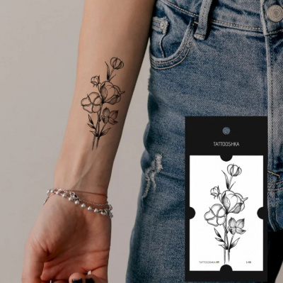 Тимчасові тату Бавовна (8 х 12 см) Tattooshka L-66