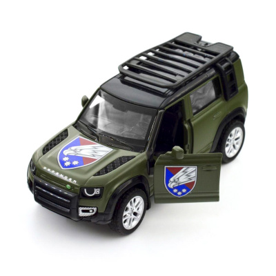 Машинка металева із серії Шеврони Героїв - Land Rover Defender 110 - 25 ОПДБР TechnoDrive 250289M