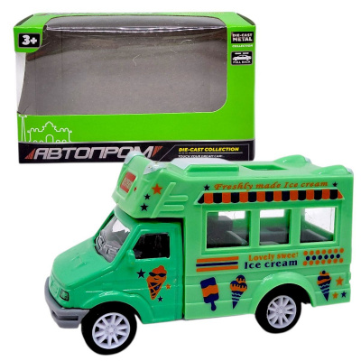 МАШИНА АВТОПРОМ (металева кабіна) ФУРГОН З МОРОЗИВОМ (ЗЕЛЕНИЙ) Автопром AP7444