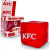 Сквіш антистрес Кубик льоду 5 см KFC MIC 712448