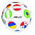Мʼяч футбольний розмір 5 Прапори PU 320 г, двошаровий (БІЛИЙ) MIC BT-FB-0370