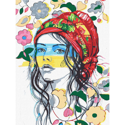 Картина за номерами "Українські барви" ©fashionillustration_tania  Ідейка KHO4987 30х40 см