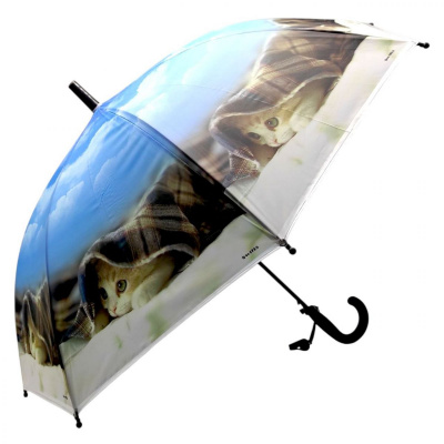 Дитяча парасолька КОТИК (ЧОРНИЙ) MIC д6003/0