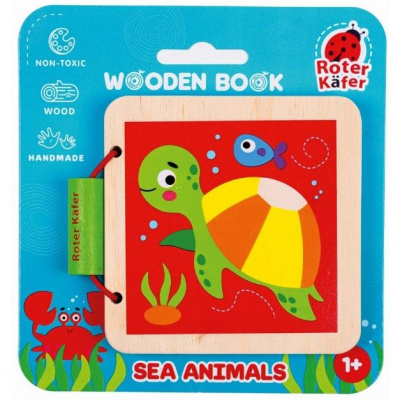Деревʼяна іграшка Деревʼяна книга. Морські тварини Vladi Toys RW3031