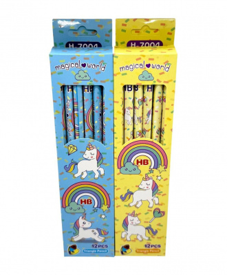 Набір олівців HB 12шт. в упаковці, МІКС ВИДІВ Magical world 7004