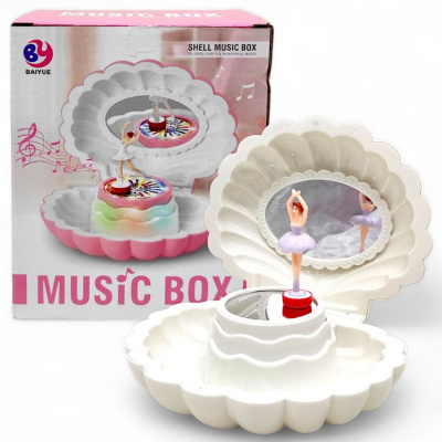 Скринька музична (з заводним механізмом) Мушля Baiyue G058150