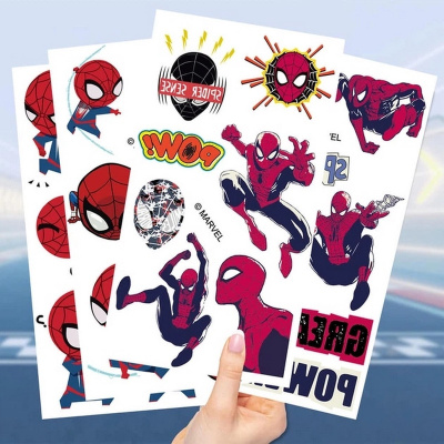 Набір тимчасових тату "Людина-павук" Fresh Tattoo Spiderman-tattoo-mini-set-1-10, 10 штук, розмір 12 х 7 см