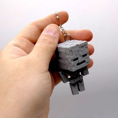 3D Брелоки MINECRAFT / МАЙНКРАФТ CHUBBY SKELETON / СКЕЛЕТ ГОЛОВАСТИК KEYCHAIN, 3D друк OYTOY 01036100