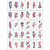 Набір тимчасових тату "Кольорові міні №4" color-tattoo-mini-set-4-30-RB30, 30 штук, розмір 9,5 х 9,5 см
