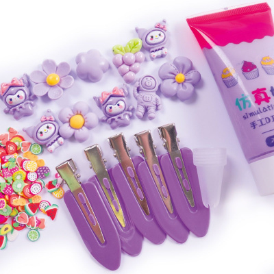 Набір для творчості Клей з кабашонами. Заколки фіолетові Vladi Toys VT4600-01