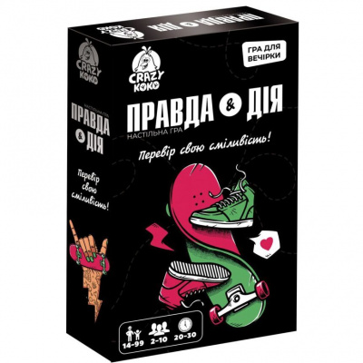 Гра настільна розважальна Правда або дія Crazy Koko 14+ (укр) Vladi Toys VT5903-02