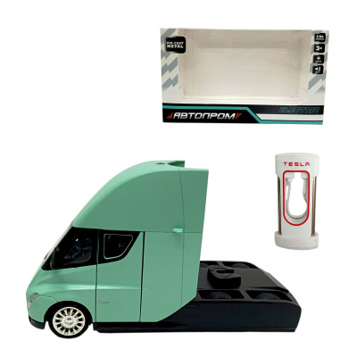АВТОПРОМ 1:24 Tesla semi truck head (БІРЮЗОВА) Автопром AP7731