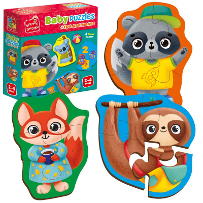 Пазли картонні (Maxi) Тварини; Іграшки Vladi Toys VT1722-27