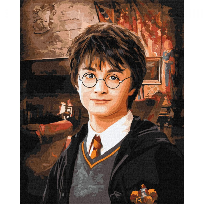 Картина за номерами Harry Potter: Вітальня Ґрифіндору 40х50 см Ідейка KHO8708