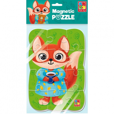 Магнітні пазли Лисиця, 12 деталей (укр) Vladi Toys VT3205-92