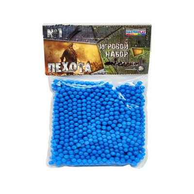 Пластикові кульки (кульки) для дитячої зброї 1-153, 6 мм 500 шт Блакитний
