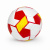 Мʼяч футбольний №5 PVC 320 г (ЧЕРВОНО-ЖОВТИЙ) MIC BT-FB-0337