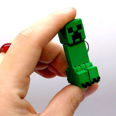 3D Брелоки MINECRAFT / МАЙНКРАФТ CREEPER / КРІПЕР KEYCHAIN, 3D друк OYTOY 01011100
