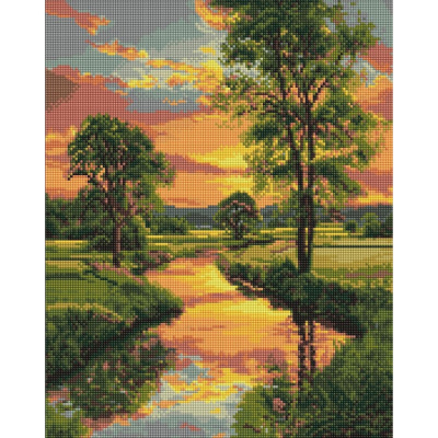 Алмазна мозаїка "Річка за містом" ©art_selena_ua AMO20269, 40х50 см