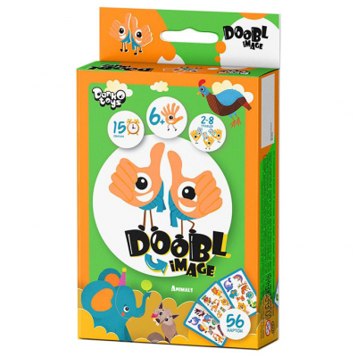Розважальна настільна гра "Doobl Image" DBI-02-01U укр. мовою  Тварини
