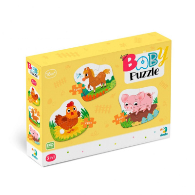 Пазли для малюків 3в1 День на фермі Dodo 300394