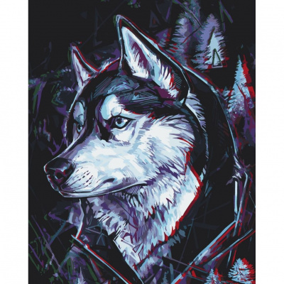 Картина за номерами Друг Хаскі 40х50 см Art Craft 11674-AC