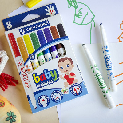 Фломастери 8660 Baby, набір 8 шт. Centropen 8660/08