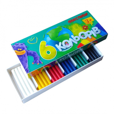 Пластилін дитячий, мʼякий, 6 кольорів Jumbi 30019