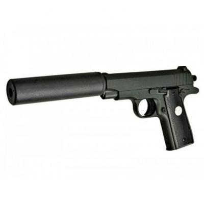Страйкбольний  пістолет Вальтер GALAXY Browning mini з глушником та МЕТАЛЕВИМИ ЕЛЕМЕНТАМИ MIC G2A