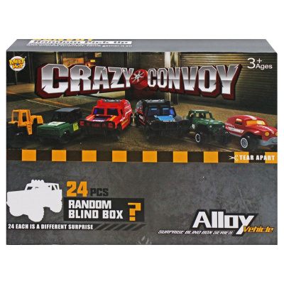 Набір металевих машинок-сюрпризів Crazy convoy (24 шт) Meet Hot MH-255