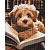 Алмазна мозаїка Пухнастий читач, (40х50 см.) Ідейка AMO7973