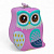 Скарбничка металева з замочком “Сова”, рожева MIC C60058