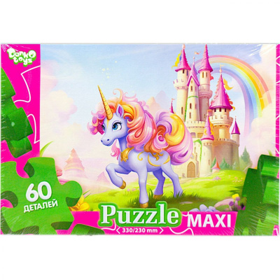 Пазли 60 ел. максі Красуня ЄДИНОРІЖКА Dankotoys Mx60-10-01,02,03,04...16