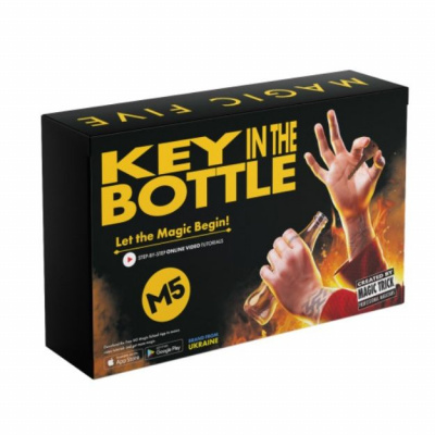 Пристрій для демонстрації фокусів і трюків в ігровій формі Magic Five. Key in the Bottle Magic Five MF043
