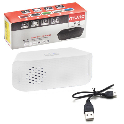 Бездротова колонка Y-3: Music, білий MiC VDN104